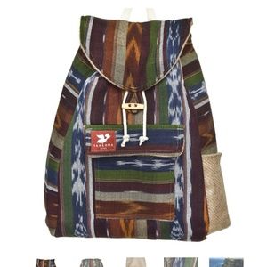 Taaluma Hand woven Guatemala backpack tote